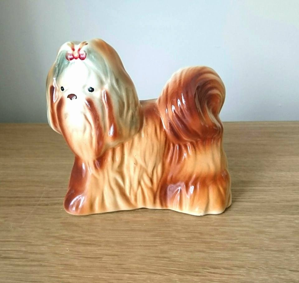 Vintage Yorkshire Terrier Figurine Set  Kitsch Dog Ornaments, Collectible Animals