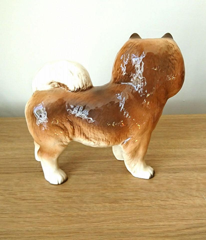 Vintage Coopercraft Chow Chow Dog Figurine, Beswick Style Ornament