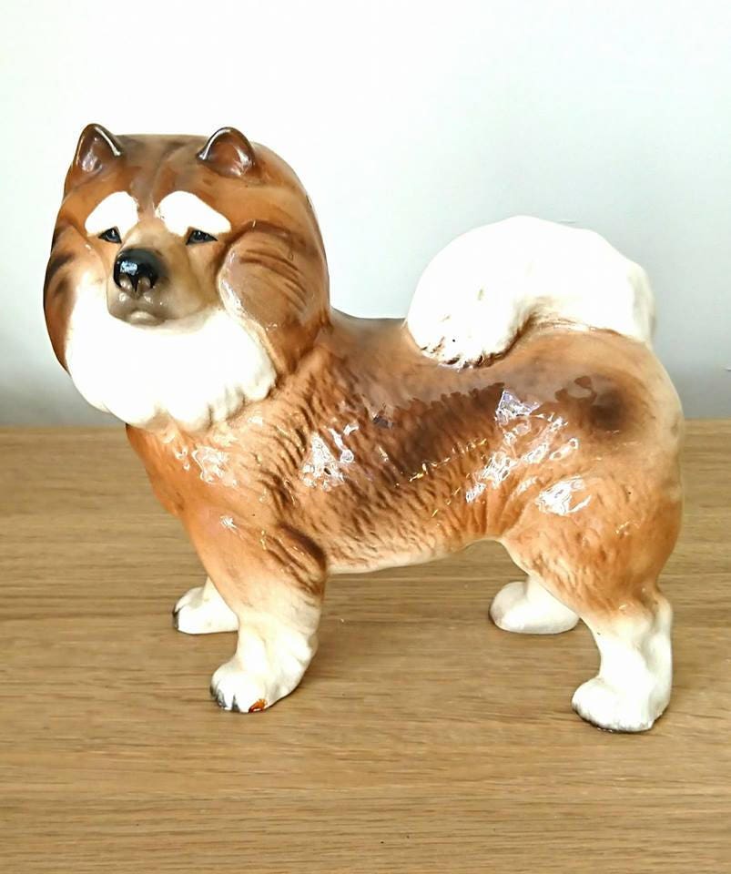 Vintage Coopercraft Chow Chow Dog Figurine, Beswick Style Ornament