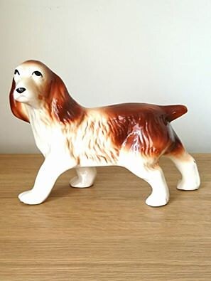 Vintage Ceramic Dog Figurine - Setter Pointer Style, Collectible Pottery