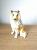 Vintage Glazed Shetland Sheepdog Figurine, Collie Dog Ornament