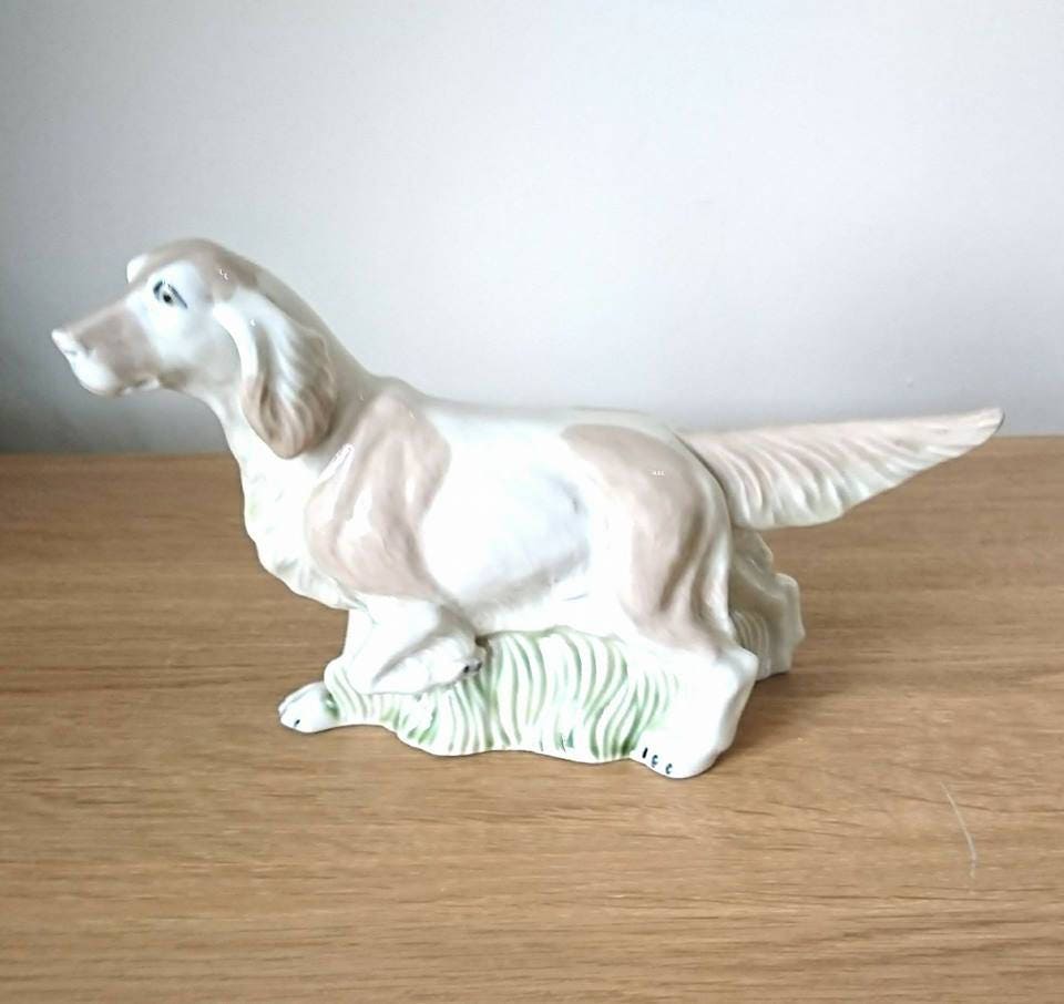 Vintage Dog Figurine Irish Setter Glazed Dog Animal Ornament Beswick Style