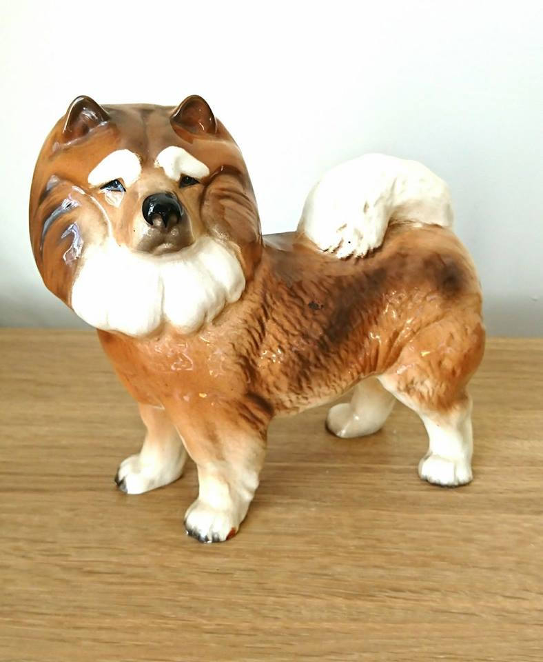 Vintage Coopercraft Chow Chow Dog Figurine, Beswick Style Ornament