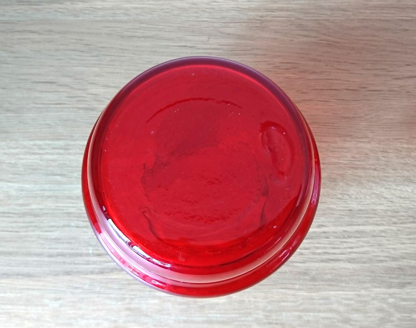 Vintage Jar Red Glass Jar Candy/Sweet Jar Cookie Jar Art Glass Retro Jar Container Kitsch Murano Style