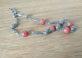 Vintage Necklace Silver Tone Metal Small Necklace C clasp Costume Jewellery Jewelry