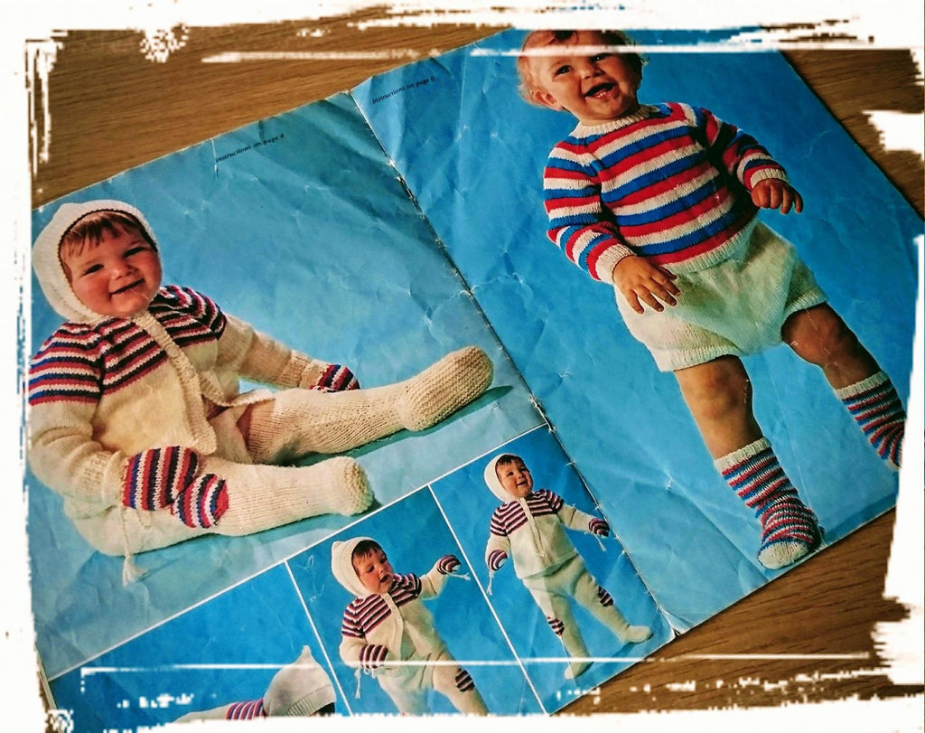 Vintage 1960s Knitting Pattern Book, Jarol Baby Clothes
