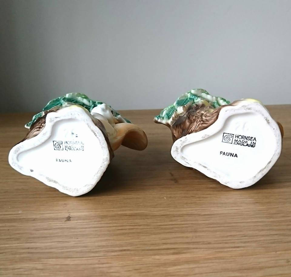 Vintage Hornsea Fauna Squirrel Vase Pair, Kitsch Planter No. 26