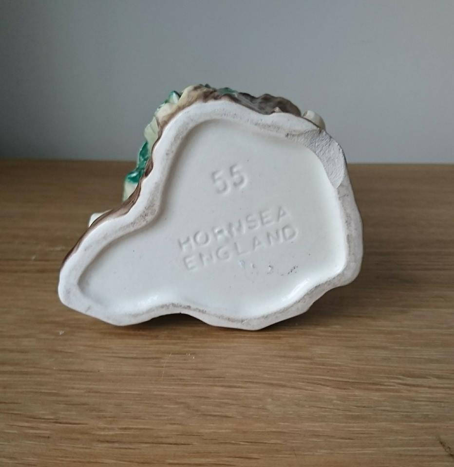 Vintage Vase Planter Rabbit Under a Tree Posy Vase Hornsea Fauna Royal Made in England No. 55 Kitsch Ceramic Collectable Earthenware Planter