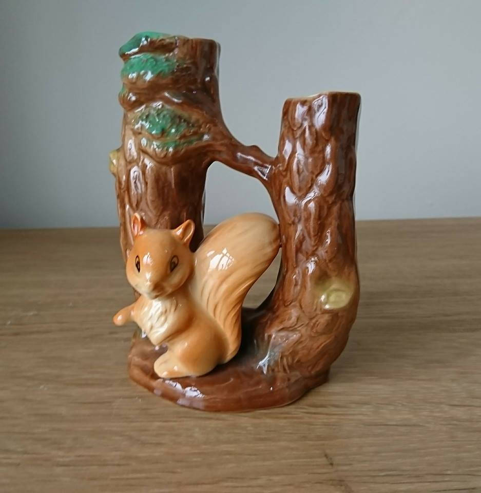Vintage Hornsea Fauna Squirrel Vase, Royal England Planter No. 48