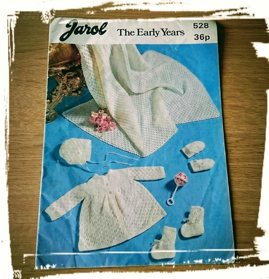 Vintage 1960s Knitting Pattern Book, Jarol Baby Clothes