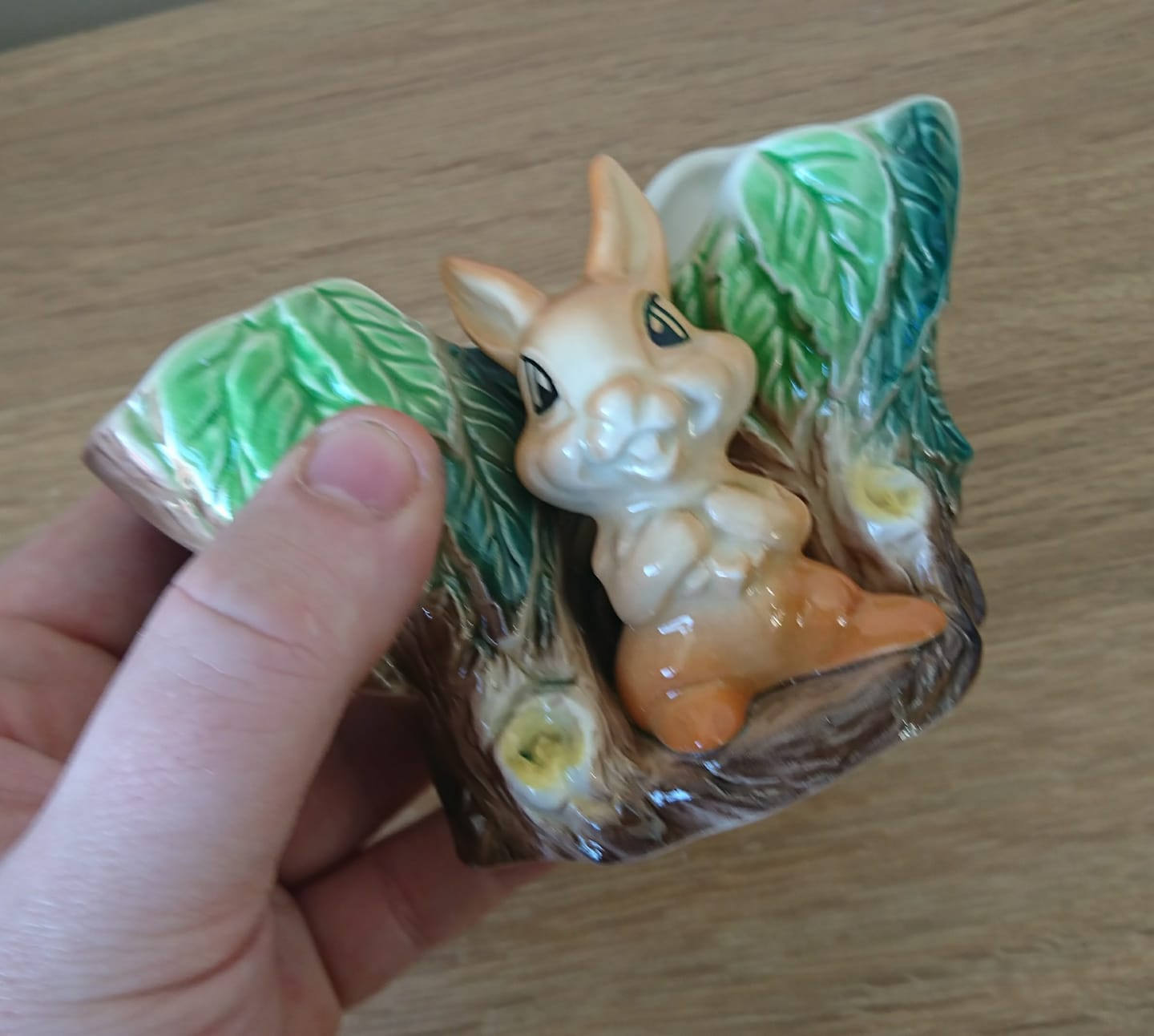 Vintage Hornsea Fauna Rabbit Planter, Royal Kitsch Decor