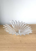 Vintage 1960s Modernist Fluted Glass Bowl, Clear Key Dish