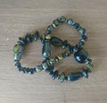 Vintage Wooden Boho Beaded Necklace Black Yellow White Marbled Beads Costume Jewellery Jewelry