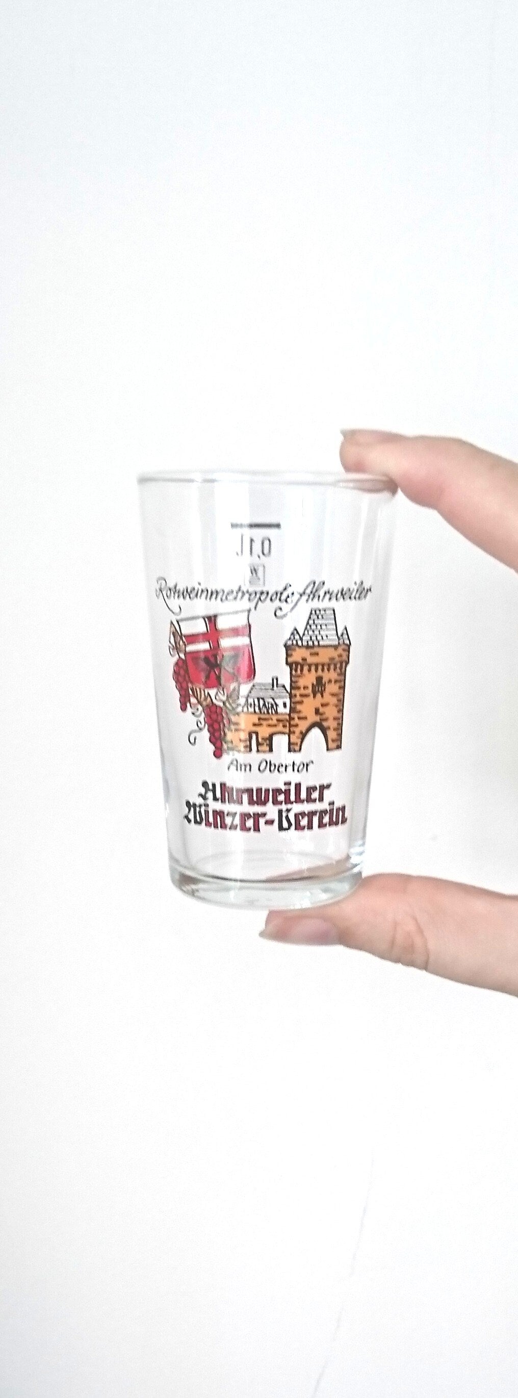 Vintage Graphic Shot Glass Set - Home Barware, Liqueur Shooters