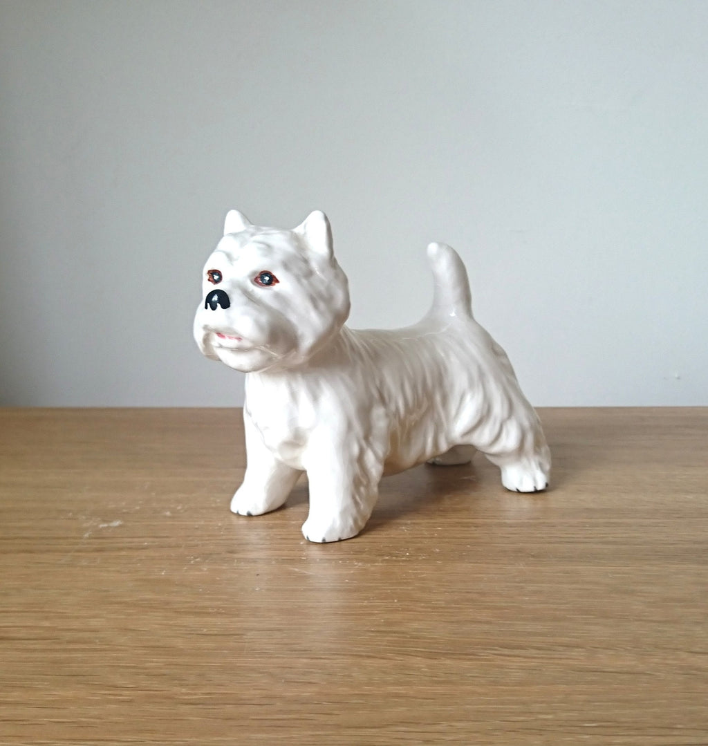 Vintage Melba Ware Westie Dog Figurine, Mid Century Collectible