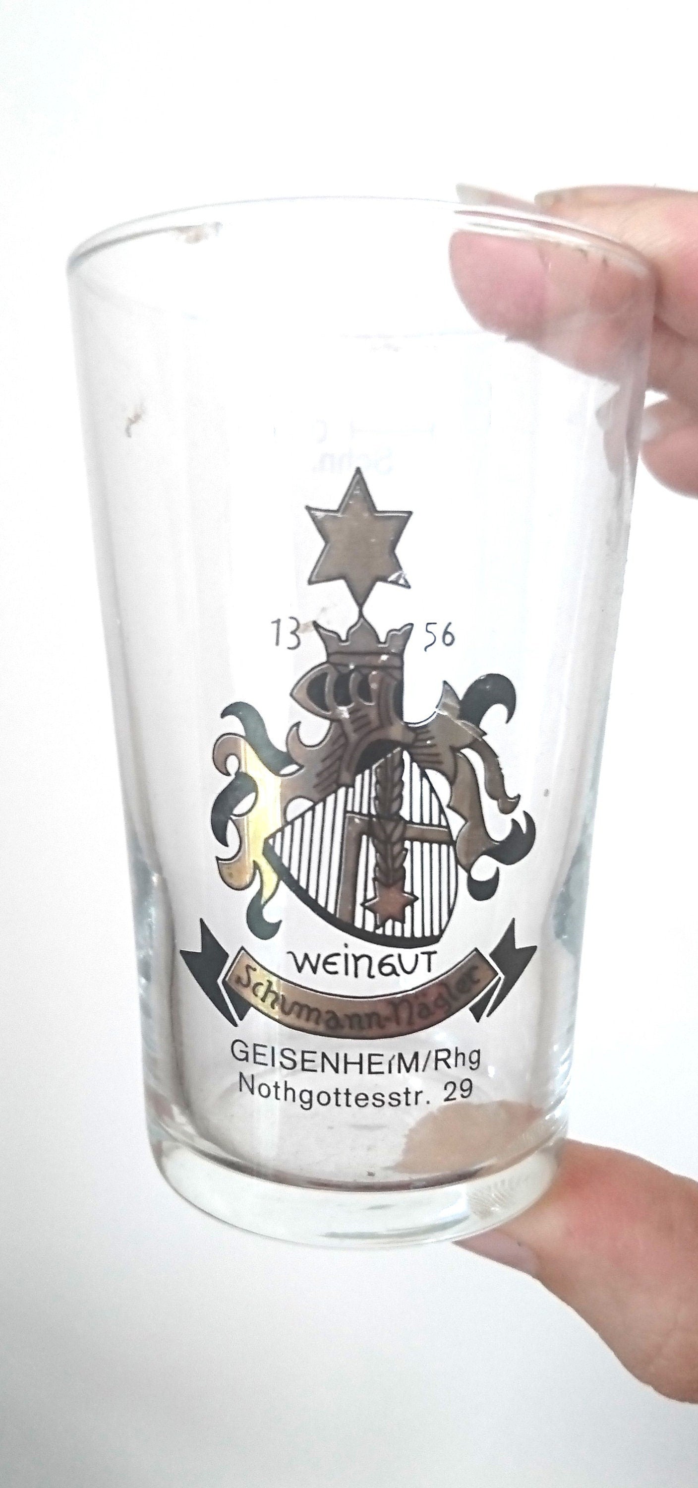 Vintage Graphic Shot Glass Set - Home Barware, Liqueur Shooters
