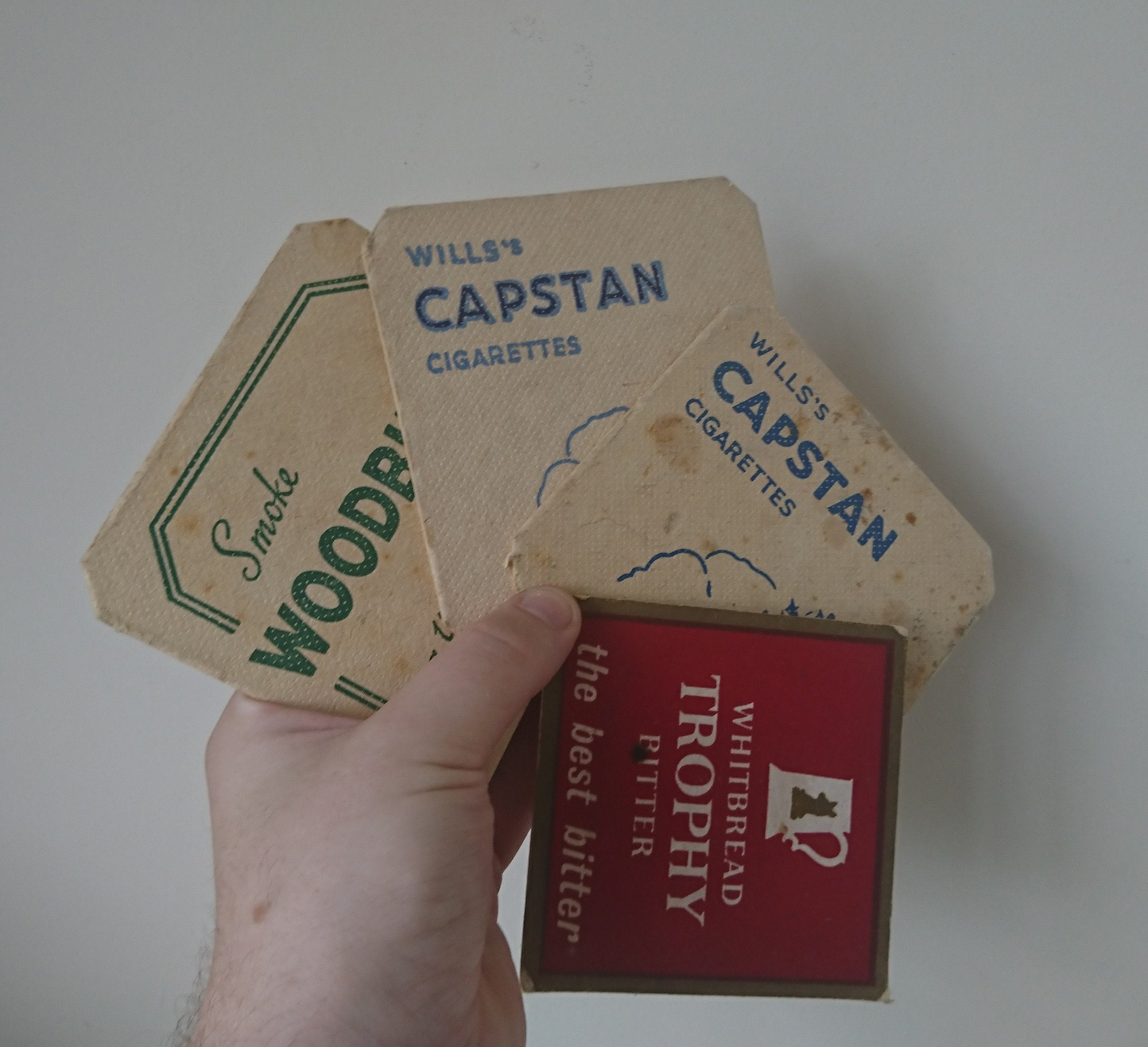 Vintage European Beer Mats Coasters, Retro Barware, Man Cave, Set of 10