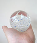 Vintage Seal Paperweight, Winter Snow Scene Collector's Glass