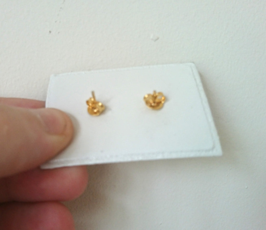 Vintage Blue Stud Earrings Costume Jewellery Jewelry Sapphire Blue Glass Silver Beads