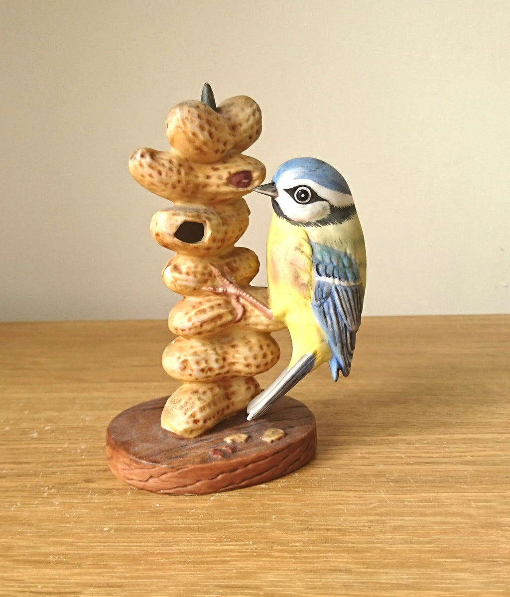 Vintage Blue Tit Bird Figurine Small Collectable Bird Ornament The Chancery Collection Bluetit by Maruri
