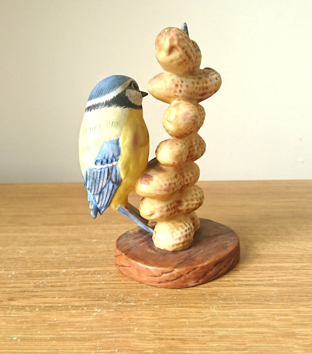 Vintage Blue Tit Bird Figurine Small Collectable Bird Ornament The Chancery Collection Bluetit by Maruri