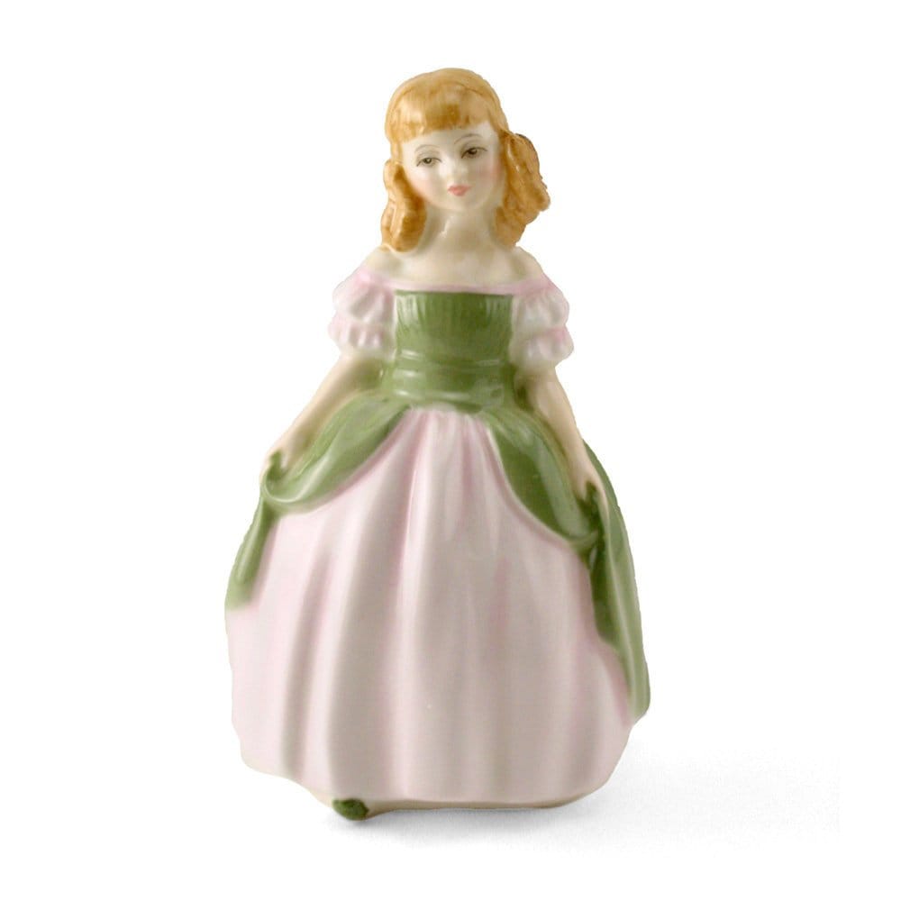 Royal Doulton Penny Figurine HN2338  Bone China Girl in Green Dress