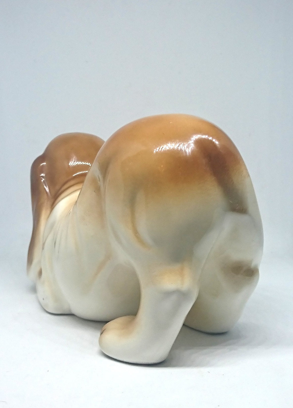 Vintage Kitsch Ceramic Basset Hound Puppy Figurine