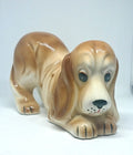 Vintage Kitsch Ceramic Basset Hound Puppy Figurine