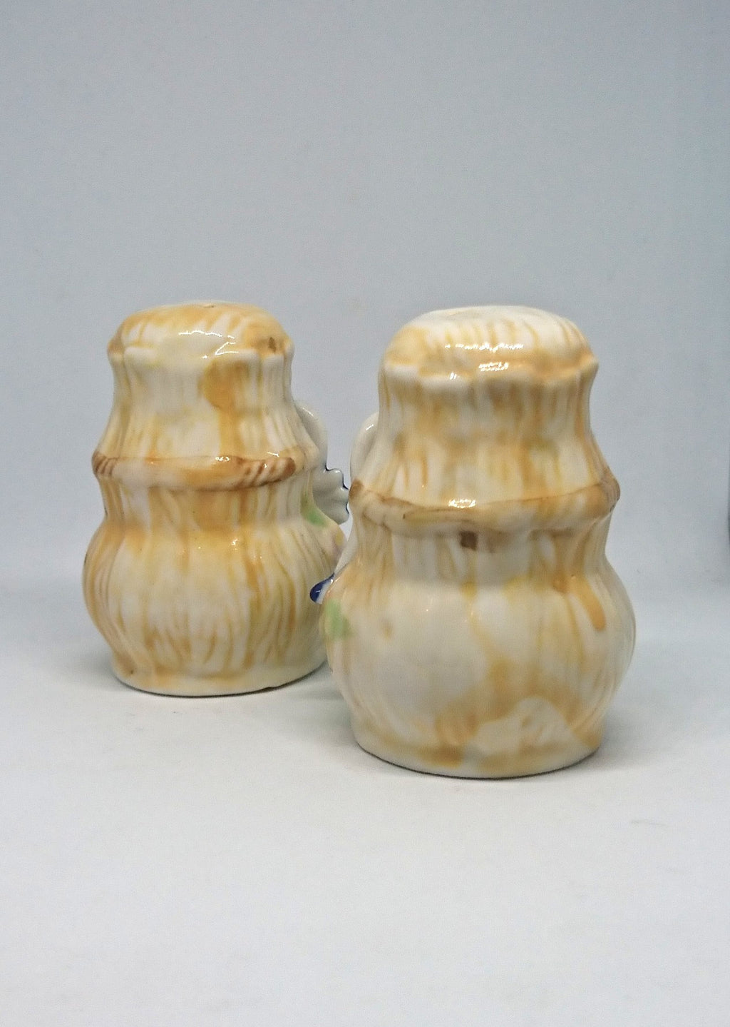 Vintage Duck Salt and Pepper Shakers with Matching Jars