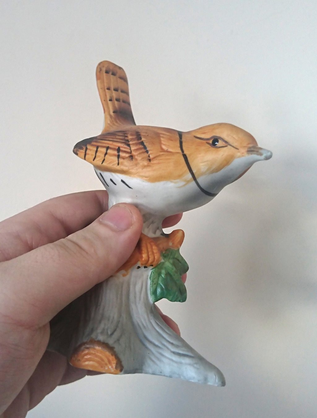 Vintage Bird Figurine Wren Collectable Ceramic Bird Ornament Wildlife British Nature