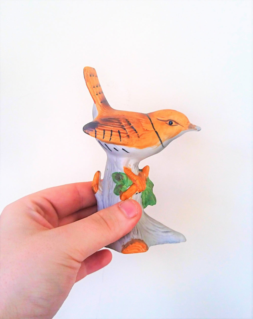 Vintage Bird Figurine Wren Collectable Ceramic Bird Ornament Wildlife British Nature