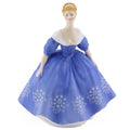 Royal Doulton Figurine Nina HN2347, Peggy Davies Classic Blue Dress