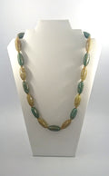 Vintage Marbled Lucite Beaded Necklace, Retro Costume Jewelry