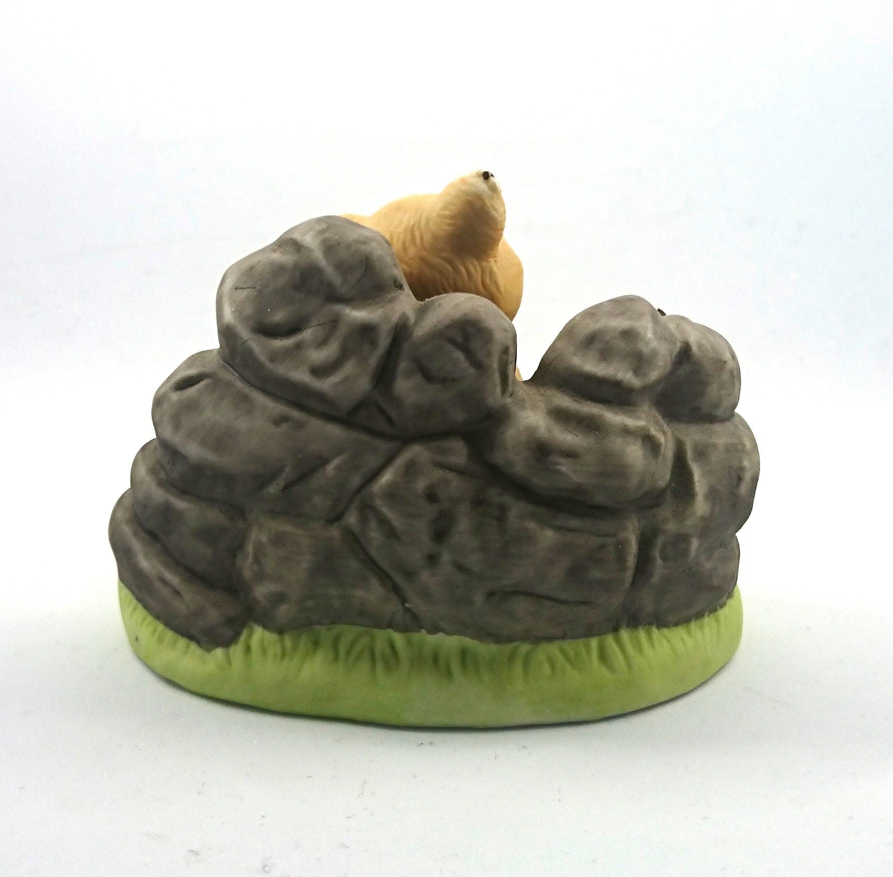 Vintage Franklin Mint Bear Figurine  Woodland Surprises Porcelain, Hand-Painted