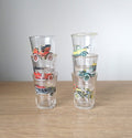 Vintage Car Shot Glasses, 1950s Ruhrglas Barware, Set of 6