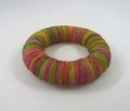 Vintage Dyed Shell Stretch Bangle - Boho Costume Jewelry