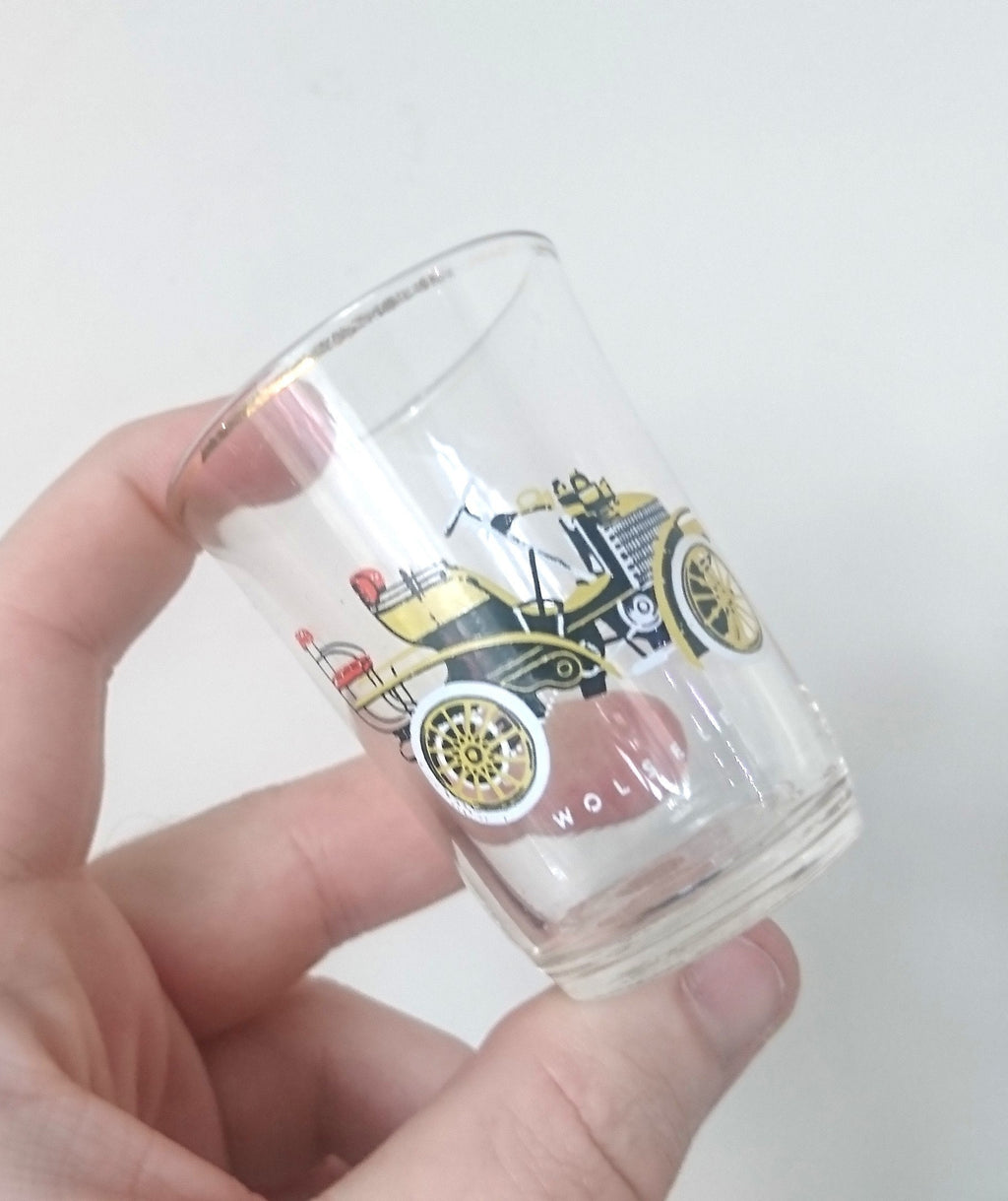 Vintage Car Shot Glasses, 1950s Ruhrglas Barware, Set of 6
