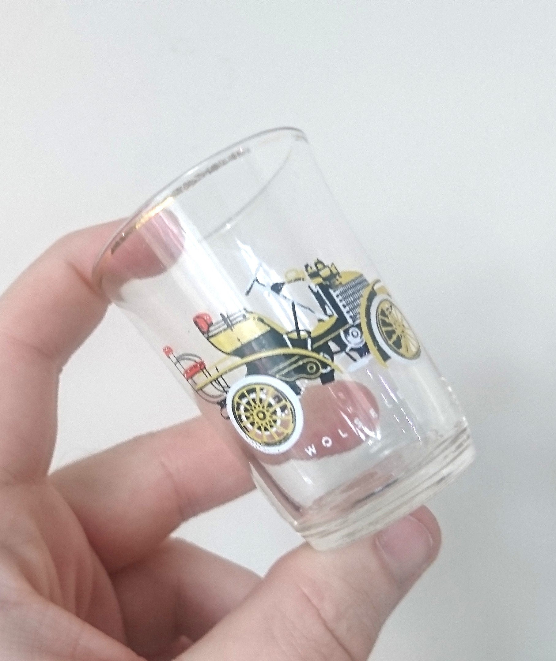 Vintage Car Shot Glasses, 1950s Ruhrglas Barware, Set of 6