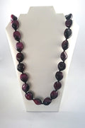 Vintage Necklace Long Chunky Purple Beaded Lucite Necklace Costume Jewellery Jewelry