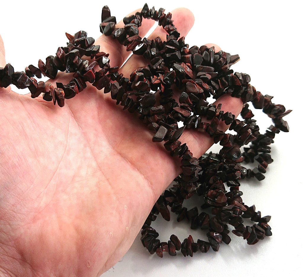Vintage Long Necklace Brown Shell Beaded Double Loop Necklace Costume Jewellery Jewelry Boho