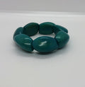 Vintage Turquoise Green Lucite Chunky Beaded Bracelet/ Bangle Costume Jewellery Jewelry