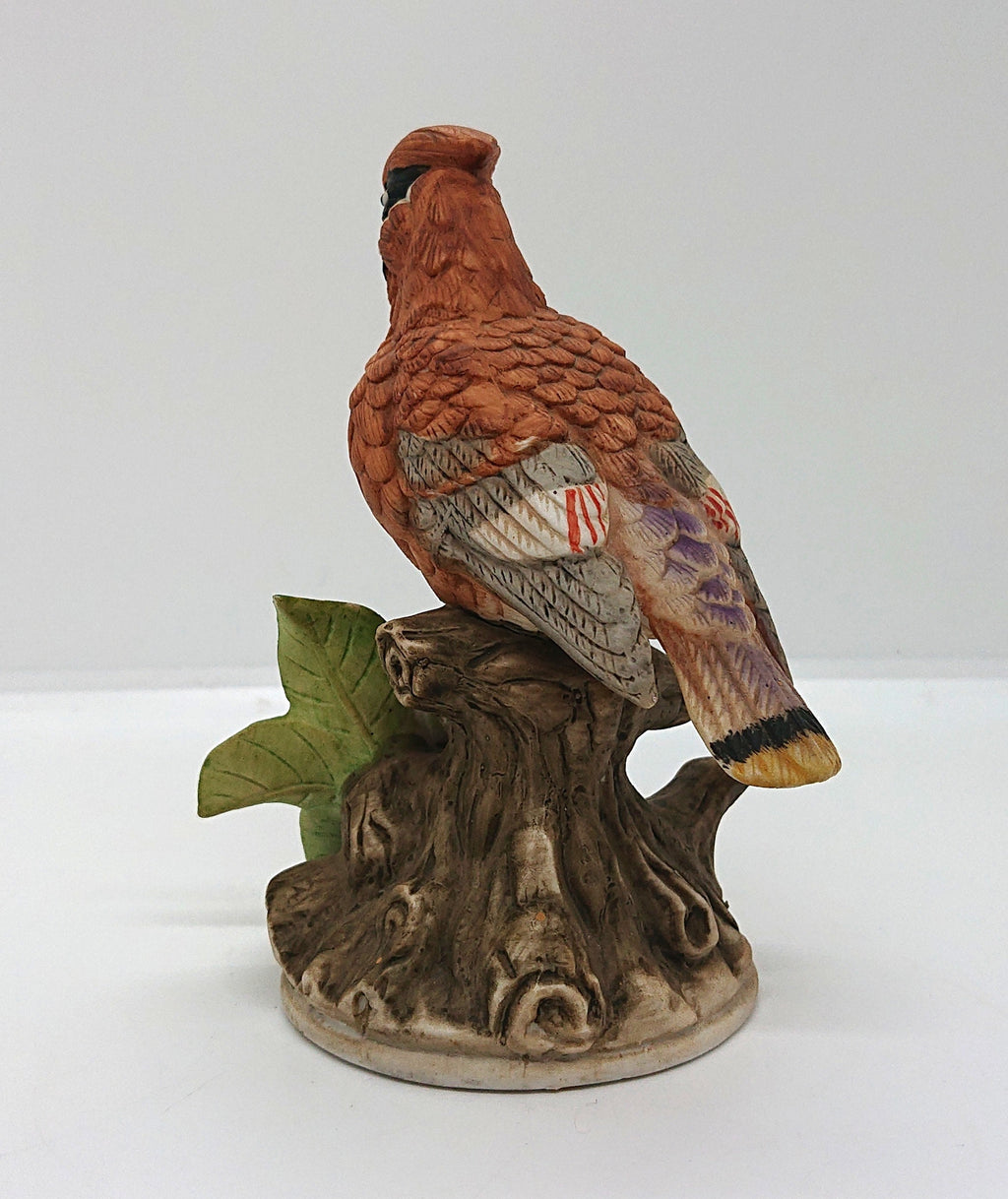 Vintage Jay Bird Figurine: Ceramic Floral Porcelain Bird, 6"