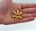 Vintage Floral Gold Brooch Flower Pin Costume Jewellery Jewelry