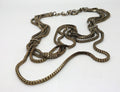 Vintage Gold Multistrand Necklace Antique Gold Metal Chain Costume Jewellery Jewelry