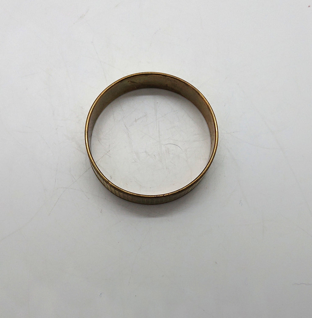 Vintage Gold Bangle Sparkly Clear Mosaic Glass Bangle 70's Retro Costume Jewellery Jewelry
