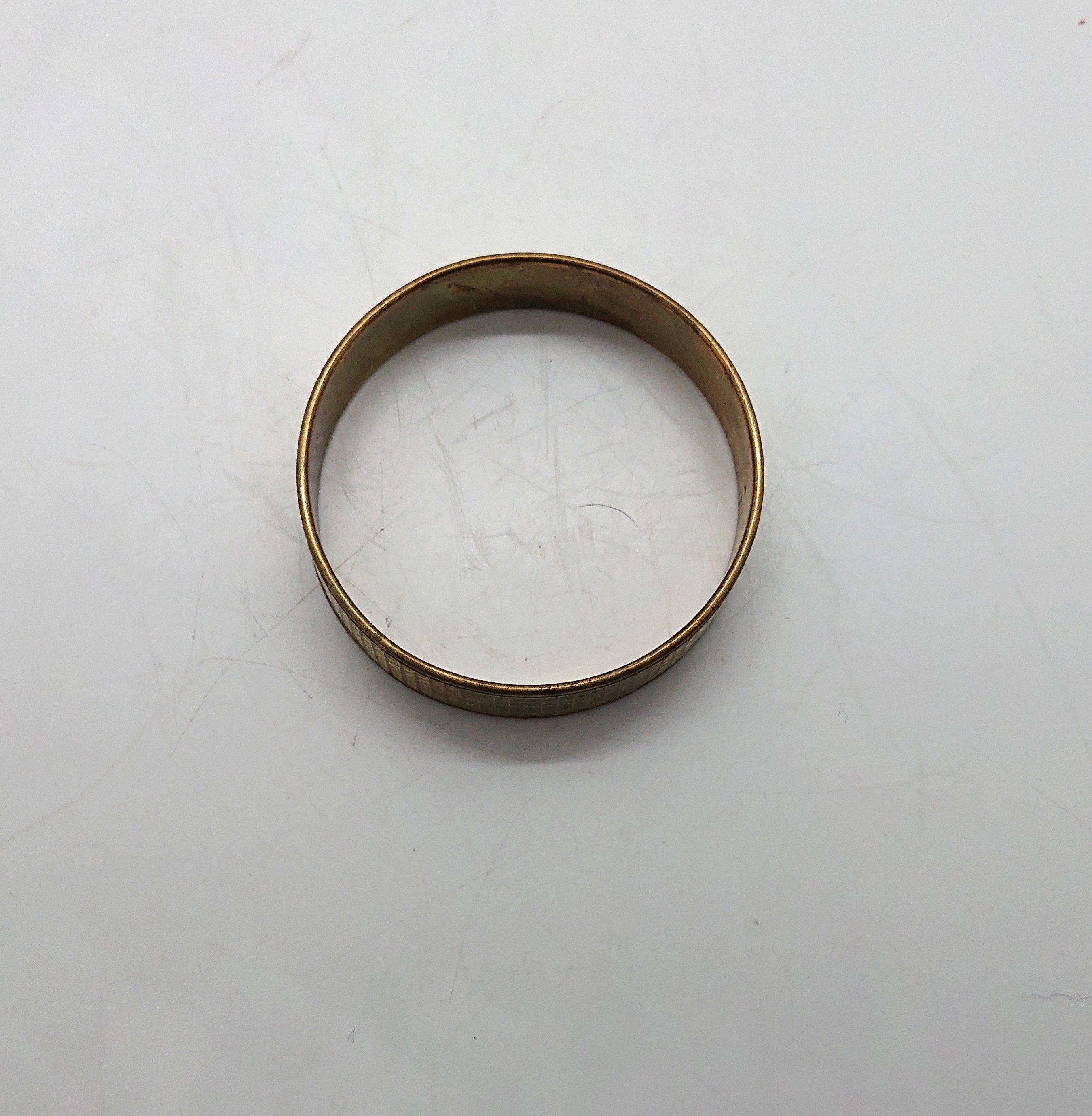 Vintage Gold Bangle Sparkly Clear Mosaic Glass Bangle 70's Retro Costume Jewellery Jewelry