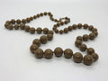 Vintage Lucite Gray Beaded Necklace Barrel Clasp Costume Jewellery Jewelry
