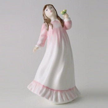 Royal Doulton Flowers for Mother HN3454  Royal Doulton  Lady Figurine Family by Pauline Parsons Pink and White Dress Bone China