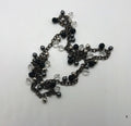 Vintage Chain Necklace Long Diamond Rhinestone Silver Link Chain Costume Jewellery Jewelry