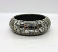 Vintage Art Glass Chunky Bangle - Silver Glamour Statement Bracelet